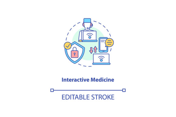Interactive Medicine Concept Icon: Graphics & Icons