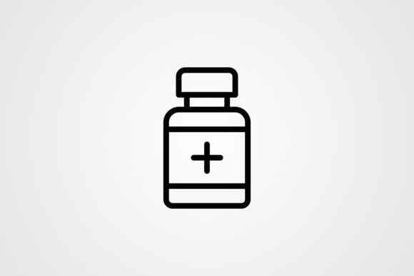 Medical Bottle Icons for Graphics & Web