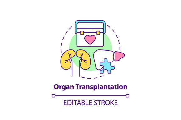 Organ Transplantation Icon Graphics Review