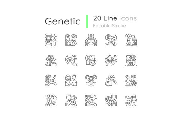 Review: Genetic Engineering Linear Icons Set