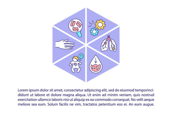 Reviewing Genetic Diseases Concept Line Icons