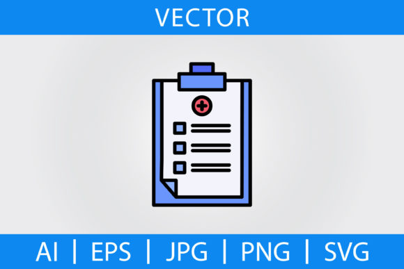 Reviewing the Vector Medical Report Icon for Stitching