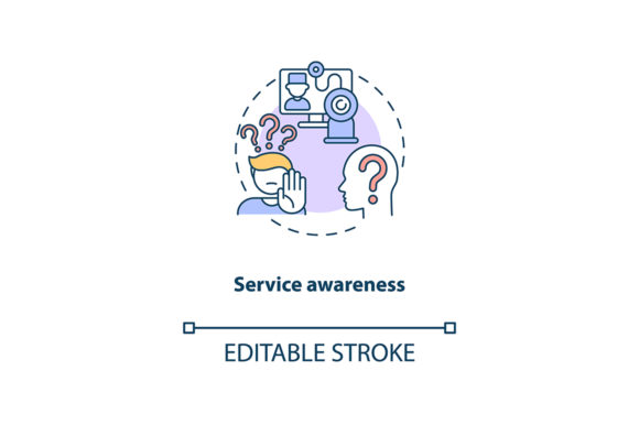 Service Awareness Icon Graphics for Modern Icons